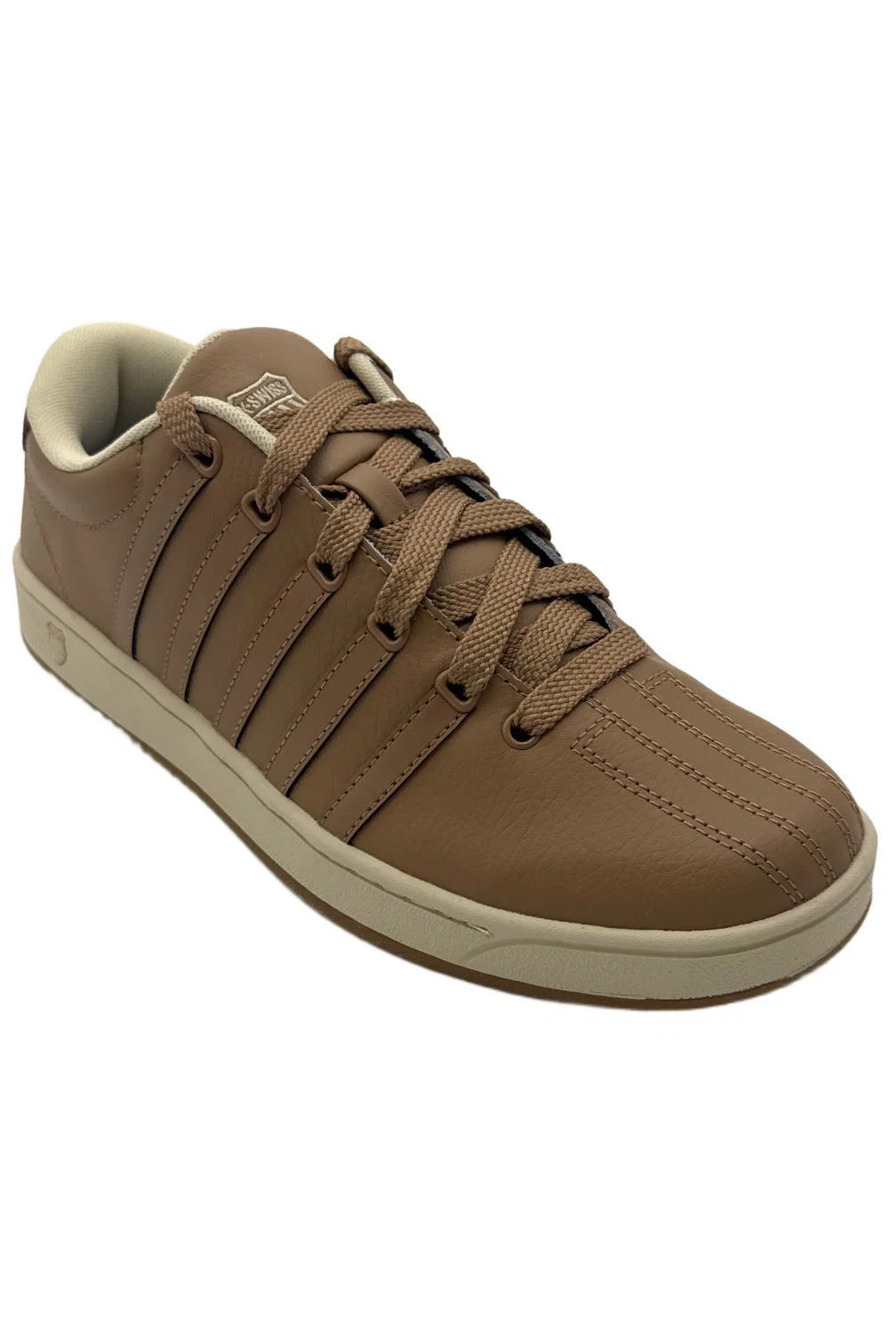 K-Swiss Men's Court Pro II CMF Lace-Up Sneakers Tan/Creme Brulee/Gum - Medium